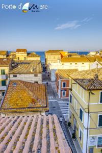 an aerial view of a city with buildings at Porto d'aMare - Rooms in Porto Recanati