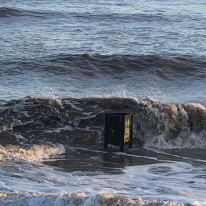 a small door in the middle of the ocean at The Hideout in Anderby