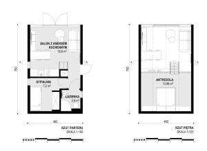 The floor plan of Włókna Inn