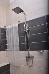 阿奴古Residency Hotels Enugu Independence Layout的浴室里有淋浴喷头的淋浴