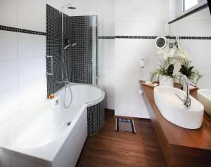 Koupelna v ubytování Boutique-Hotel Moseltor