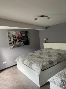 Cama ou camas em um quarto em Haus Lindenteichblick