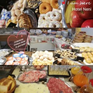 a collage of pictures of different types of pastries at Albergo Neni in Brentonico