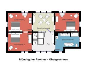 Grunnteikning Mönchguter Reethus mit Wasserblick, Kamin, Sauna