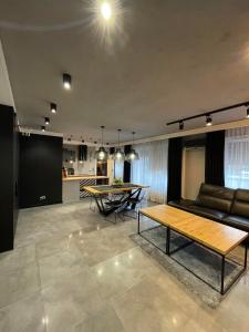 Χώρος καθιστικού στο Luksusowy Apartament Solankowa Aleja