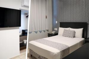 Postel nebo postele na pokoji v ubytování Hotel Costa Verde