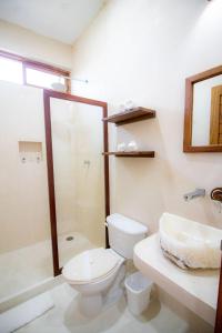 Et badeværelse på Hotel Luna Roja Holbox