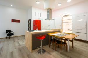 Cuisine ou kitchenette dans l'établissement Luxusní velký apartmán s terasou v centru Litomyšle