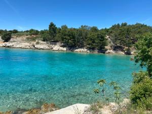 a view of a river with blue water at Villa Malnar in Vrh