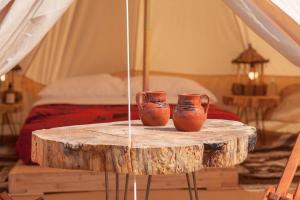 Postel nebo postele na pokoji v ubytování Glamping Octli - Santuario de las Luciernagas X NANTLI LIVING