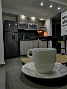 Kuchyň nebo kuchyňský kout v ubytování Berilo Deluxe Apartahotel