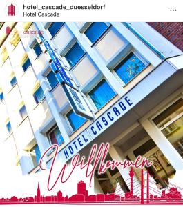 una imagen de un edificio con las palabras regenerar el hotel en Hotel Cascade Superior en Düsseldorf