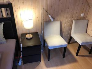 A seating area at Charming Swiss Chalet Andermatt