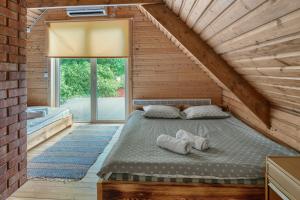 Krevet ili kreveti u jedinici u okviru objekta Vudila saunamaja