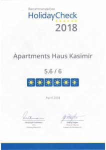 Haus Kasimir tanúsítványa, márkajelzése vagy díja