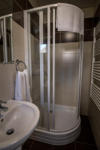 Koupelna v ubytování Mokka Apartman Szeged