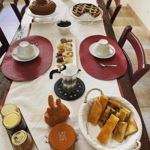 Možnosti snídaně pro hosty v ubytování La Fontana di Nonna Checchina