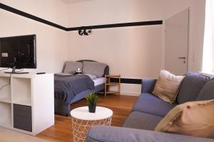 ハレにあるFullHouse - Halle - T28 - Panda Apartmentのソファとテレビのあるリビングルーム +9枚の写真