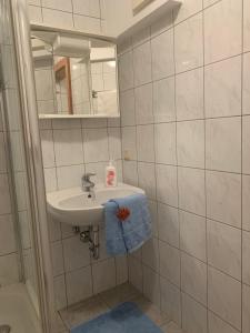 A bathroom at Schilcherland-Apartment