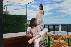 Balkón nebo terasa v ubytování Ecohotel Portillo de San Bernardo