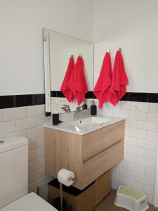 A bathroom at Apartamento Maresia
