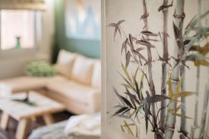 Area soggiorno di Boho Sea View Studio