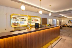 Lounge nebo bar v ubytování Fosshotel Stykkisholmur