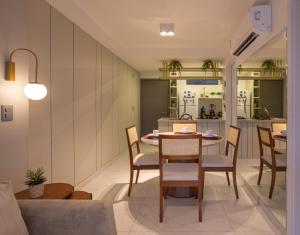 Posezení v ubytování Espaço a beira mar de João Pessoa com jacuzzi e pé na areia