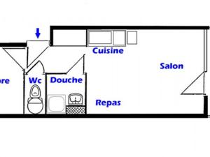 Appartement Hauteluce, 2 pièces, 5 personnes - FR-1-293-144の見取り図または間取り図