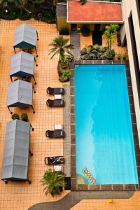 an overhead view of a swimming pool in a hotel at Copacabana Apartment Hotel - Staycation is Allowed in Manila
