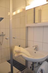 Kylpyhuone majoituspaikassa Pension Hribernig