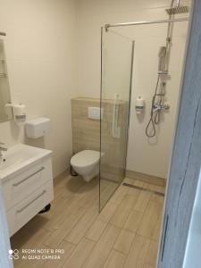 Koupelna v ubytování Hotel Konopielka