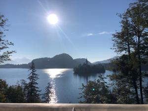 布莱德Sovica的阳光照耀下的湖景