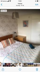 a picture of a bedroom with a large bed at Skyline views in Glasgow