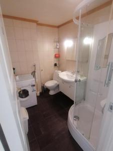 A bathroom at Seaview apartment Karmøy