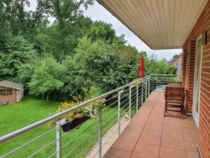 En balkong eller terrass på Ferienwohnung an der Hasenburg