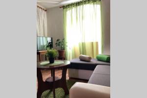 a living room with a couch and a table at Apartman Kadić Senj in Senj