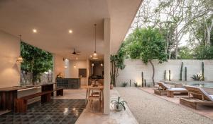 Istumisnurk majutusasutuses Casona los Cedros