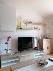 Příslušenství pro přípravu čaje a kávy v ubytování Apartment Paša