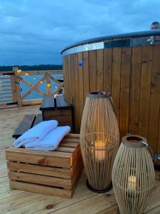 Balkón alebo terasa v ubytovaní Forest House Augustów