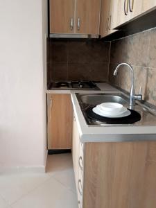Kuchyň nebo kuchyňský kout v ubytování Apartamenti Velvet