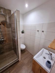 A bathroom at Workershome - Business Apartments - Monteurwohnungen