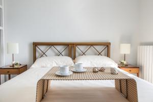 Łóżko lub łóżka w pokoju w obiekcie Fani Luxury Villas