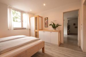a bedroom with a bed and a window at Hochsitz Schladming in Schladming