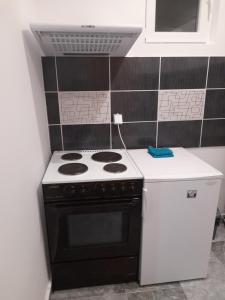 Kuchyň nebo kuchyňský kout v ubytování Apartmani Evelin 1