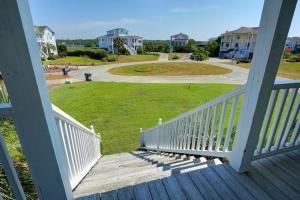 a view from the porch of a house at Long Grass in Holden Beach