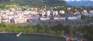 Ett flygfoto av Apartments am Bodensee