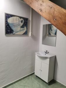 Koupelna v ubytování Fontana erdélyi vendégház