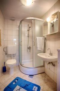 Koupelna v ubytování Apartments Dalia