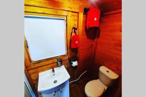 Koupelna v ubytování Autarkes Tiny House mit Rheinblick + 18 fotografií